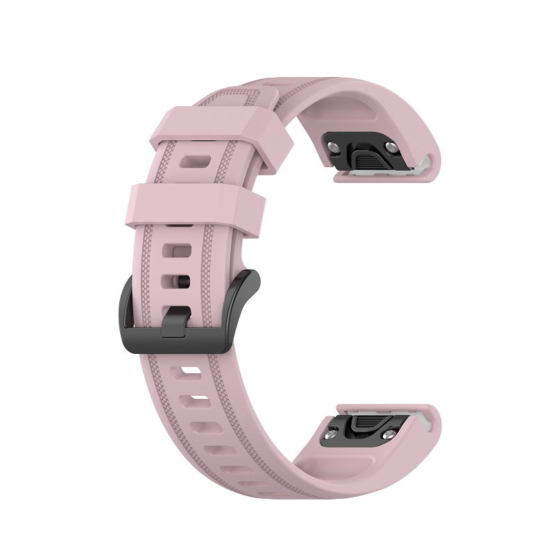 Spenstig, kul og behagelig silikonreim til garmin smartklokker. En slitesterk og komfortabel klokkereim i Lyselilla farge som passer flere typer garminklokker.