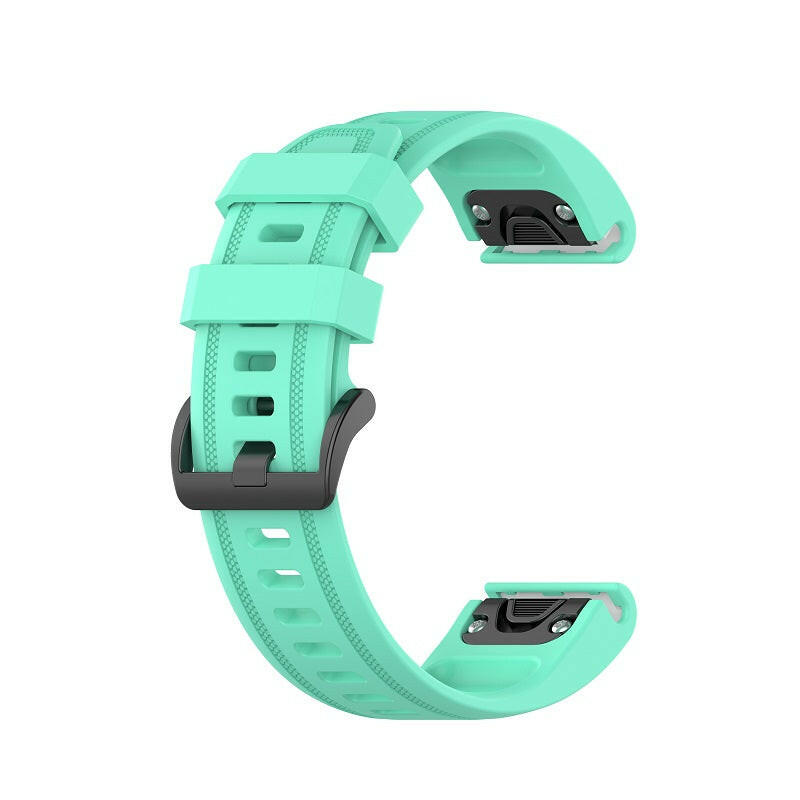 Spenstig, kul og behagelig silikonreim til garmin smartklokker. En slitesterk og komfortabel klokkereim i MintGrønn farge som passer flere typer garminklokker.
