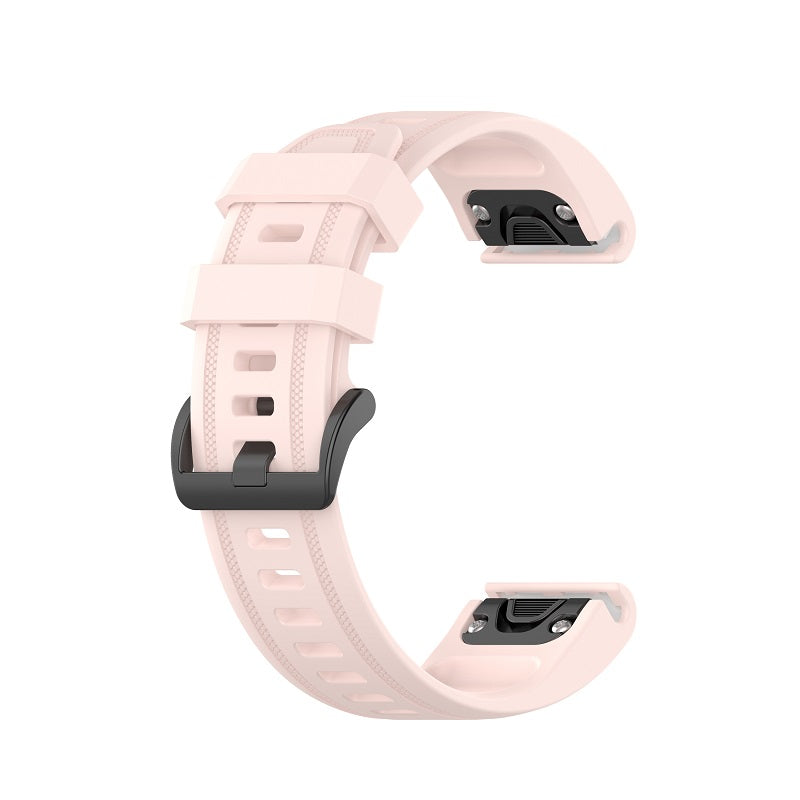 Spenstig, kul og behagelig silikonreim til garmin smartklokker. En slitesterk og komfortabel klokkereim i Lyserosa farge som passer flere typer garminklokker.