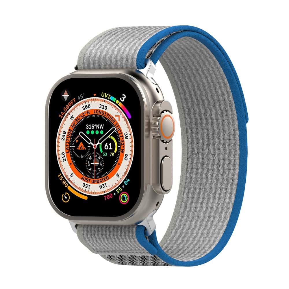 Trail reim fra watchify.no til Apple Watch. Blå/Grå