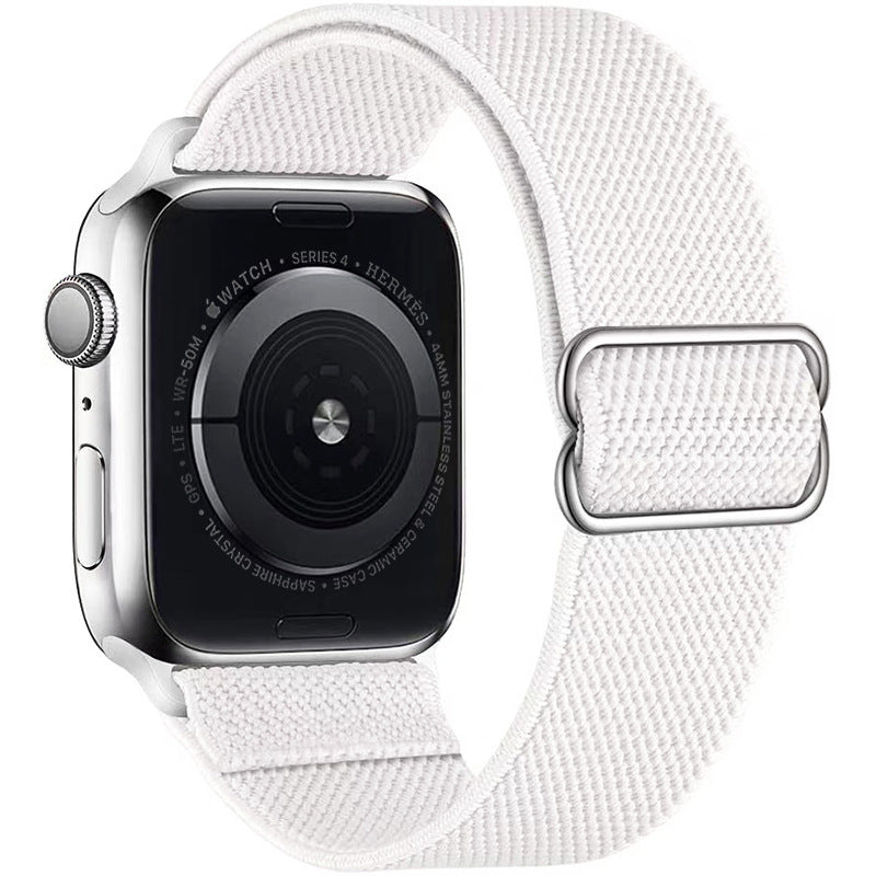 Watchify V2 klokkereim for Apple Watch. En nydelig, komfortabel og elastisk klokkereim med en spenne som ikke er ubehagelig mot huden. Passer Apple Watch series 1/2/3/4/5/6/7. Hvit