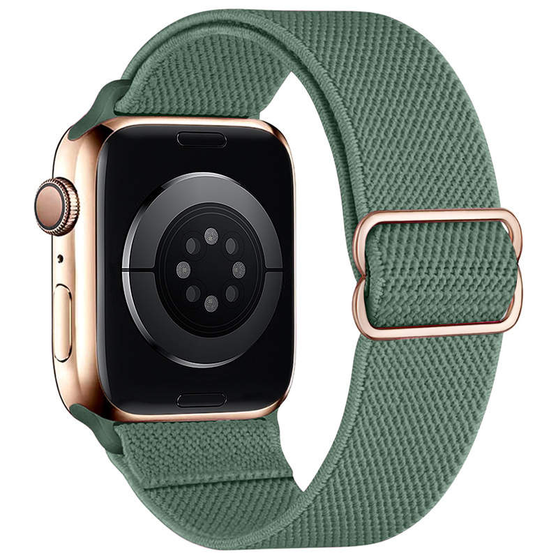 Watchify V2 klokkereim for Apple Watch. En nydelig, komfortabel og elastisk klokkereim med en spenne som ikke er ubehagelig mot huden. Passer Apple Watch series 1/2/3/4/5/6/7 og ultra. Rød med sort kant og sort spenne